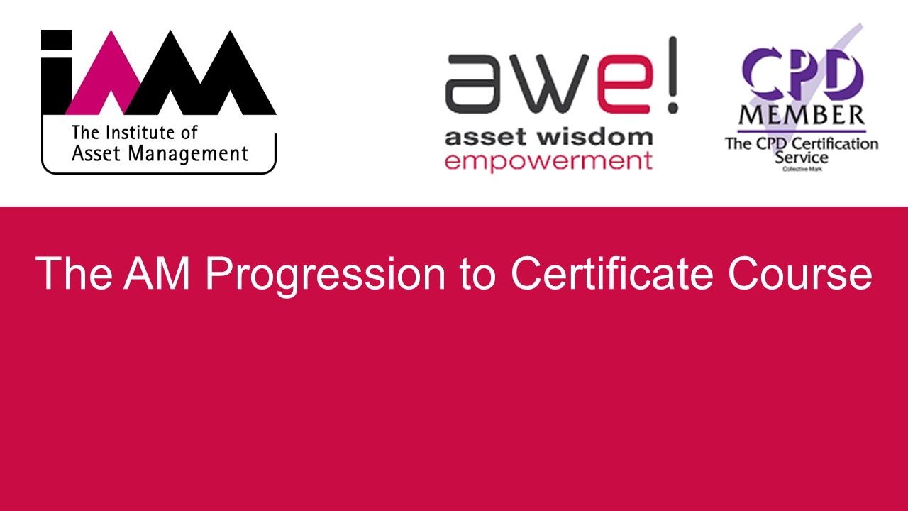Progression to The Principles of Asset Management and Auditing Course