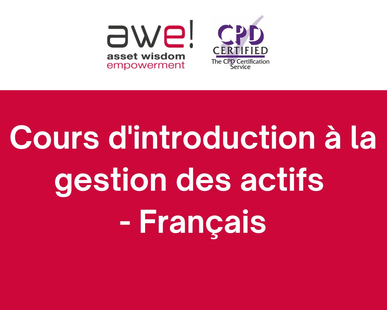Asset Management Introductory Course - French